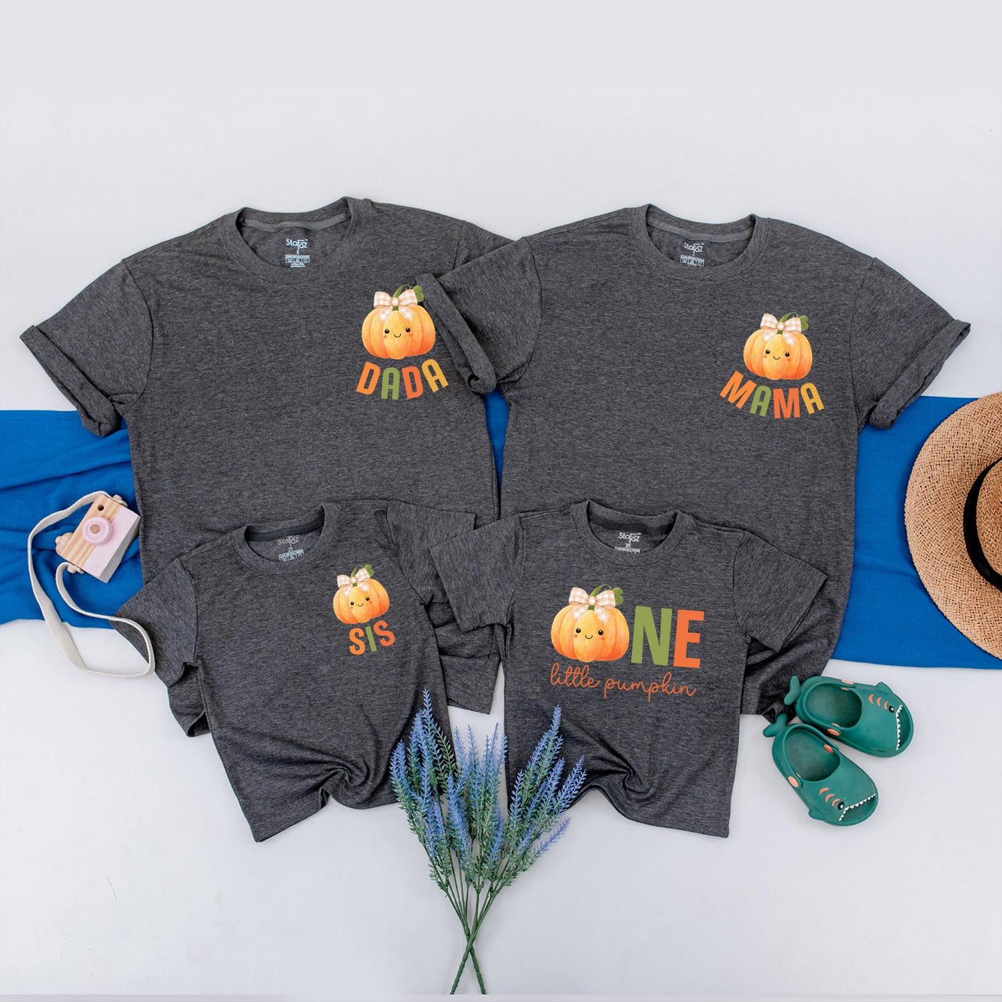 One Little Pumpkin 1st Birthday Shirt, Fall Outfit for Girl or Boy, Mommy and Me Matching Family Tees, Autumn Party, First Birthday Gift (138 chars)