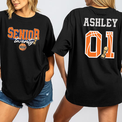 Personalized Class of 2025 Senior Basketball Player Shirt with Custom Name and Number Team Tee Graduation Gift School Spirit Outfit