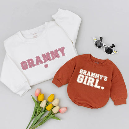 Grammy and Me Baby Girl Matching Shirts for New Grandmas Grandchild Gift Mothers Day Shower Newborn Toddler Birthday Outfits