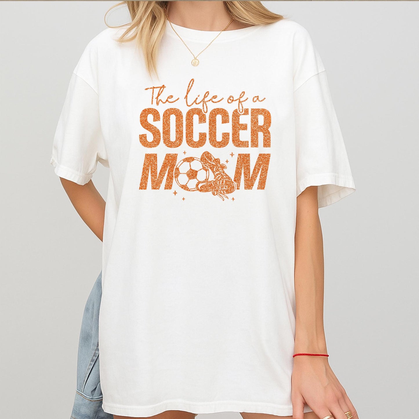 Funny Soccer Mama Tee: Life of a Soccer Mom Shirt for Game Day, Proud Sports Mom Gift for Soccer Lover & Team Fan Outfit, Cool Mom Style (138 chars)