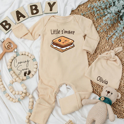 Little S’more Baby Bodysuit Cute Foot Outfit Personalized Newborn Clothes Coming Home Romper Baby Shower Gender Neutral