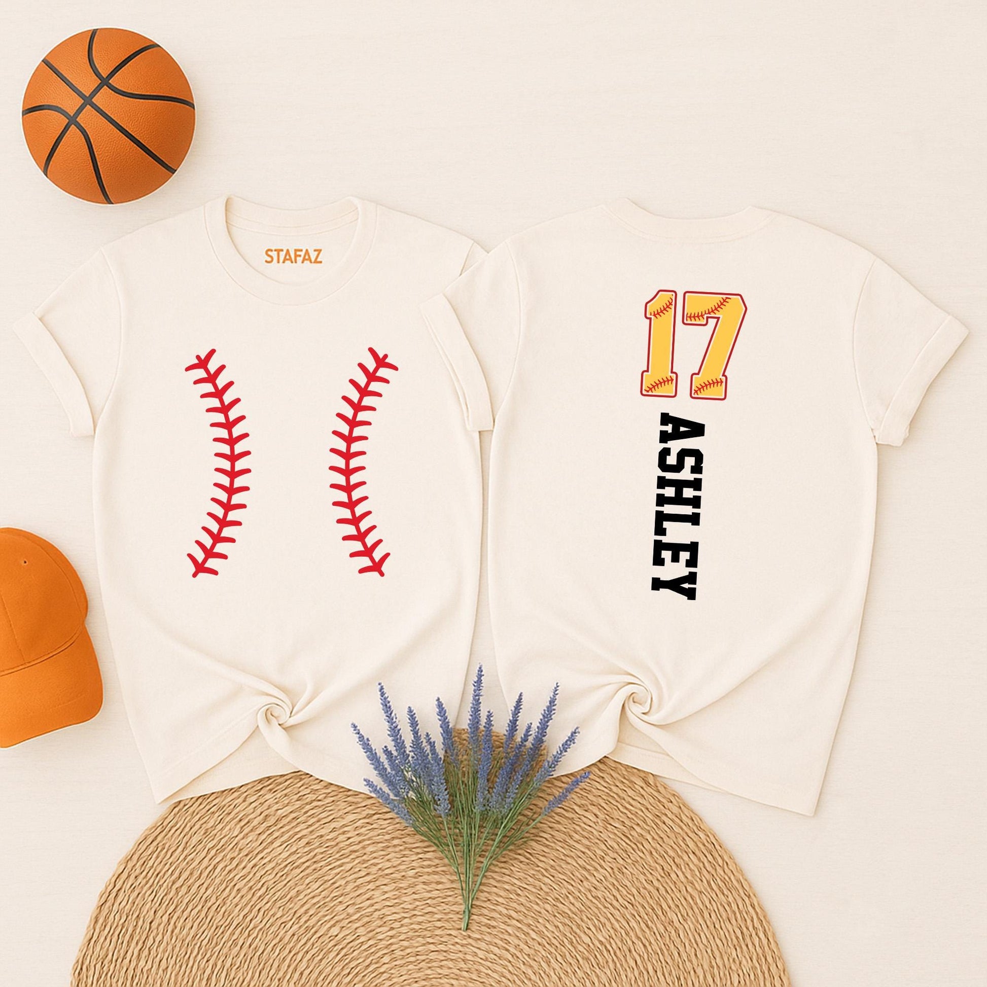 Custom Softball Team Shirt with Name & Number | Softball Mom Gift, Player Tee | Game Day Spirit Wear, Fan Apparel