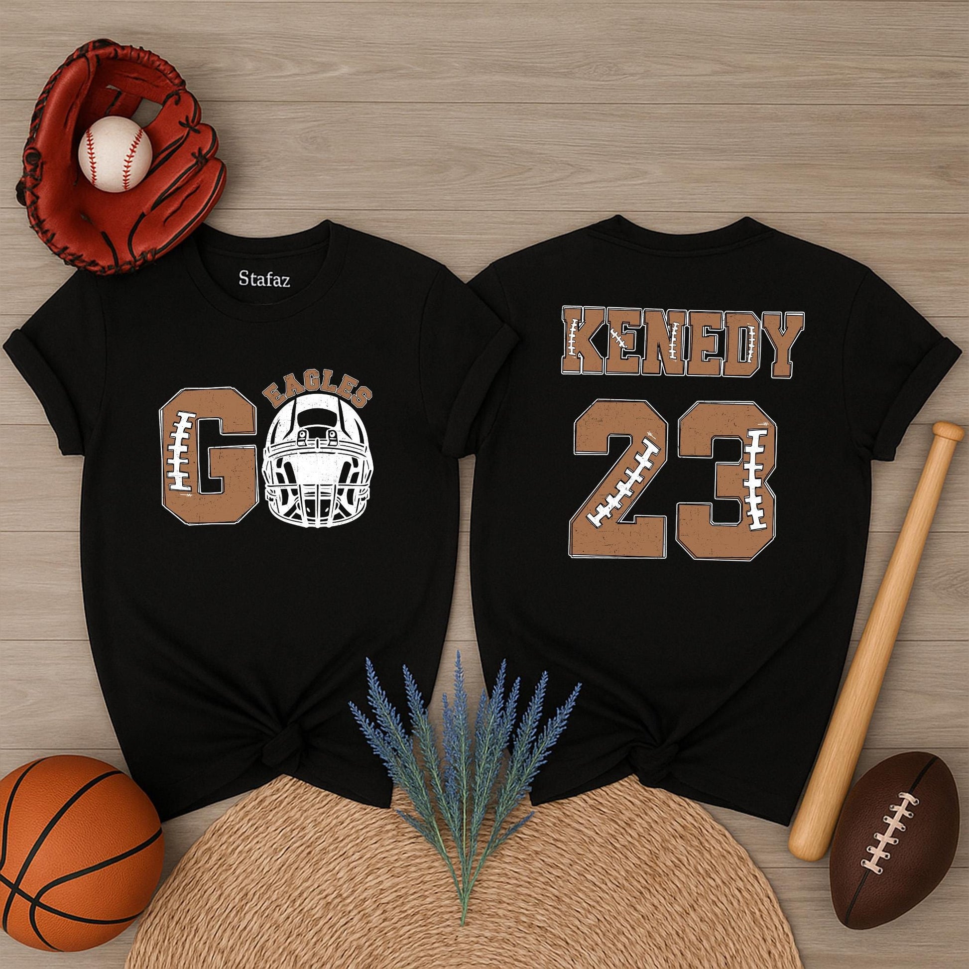 Custom Kenedy 23 Vintage Football Helmet Tee Personalized Team Name Player Shirt Game Day Spirit Gift for Sports Mom