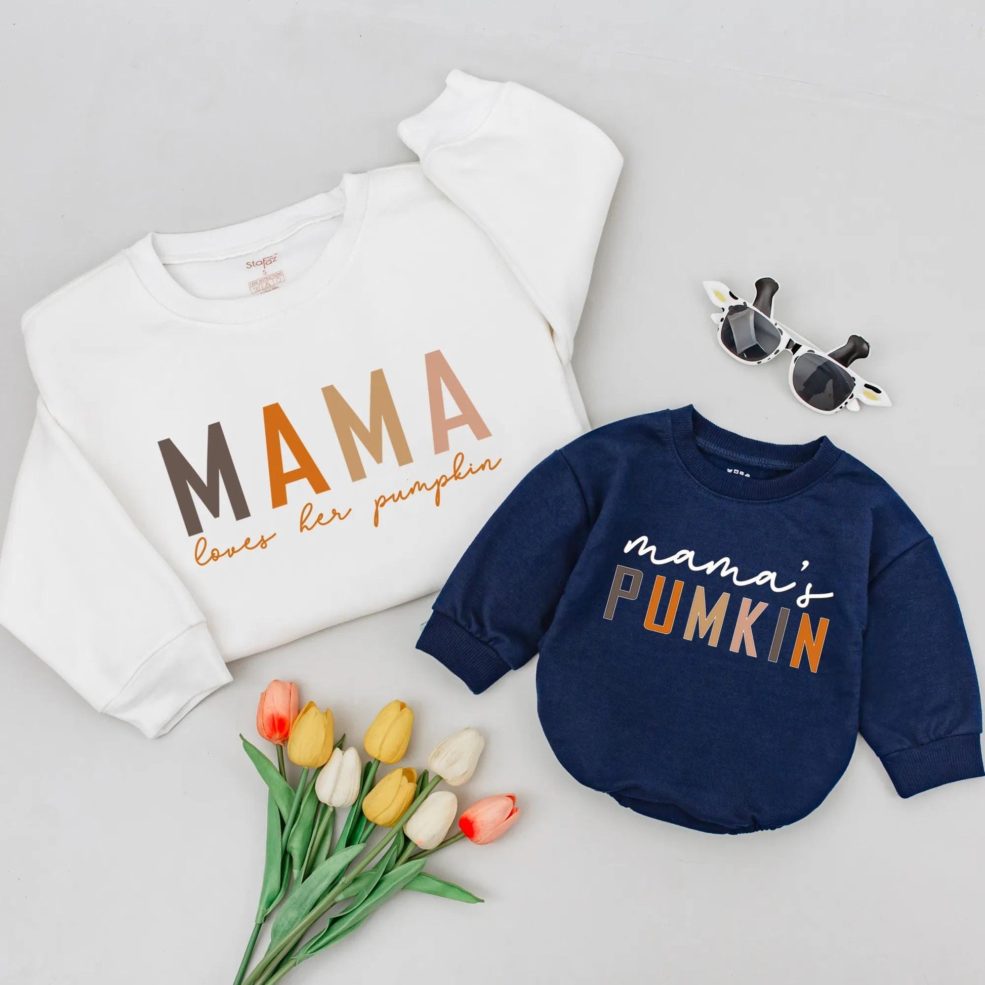 Mama and Me Pumpkin Patch Sweatshirts, Mommy and Me Fall Outfits, Retro Boho Thanksgiving, Kids Fall Sweatshirt, Matching Mamas Pumpkin Shirt 139
