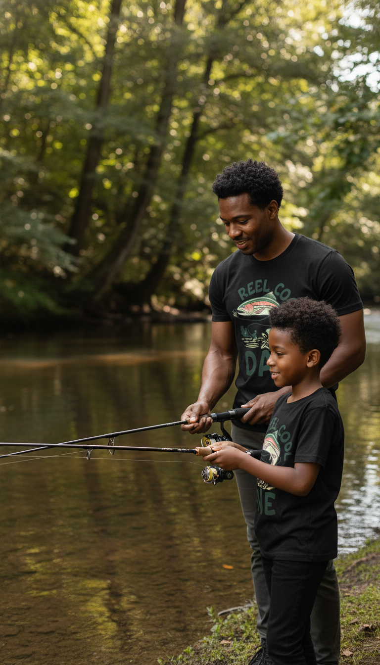 1st Birthday Fishing Tee for Boys - Reel Cool Family Matching Outfits