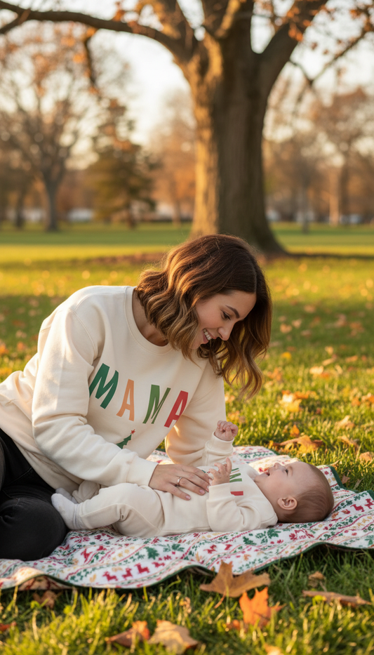 Matching Vintage Christmas Shirts: Mama, Mini & Family Style
